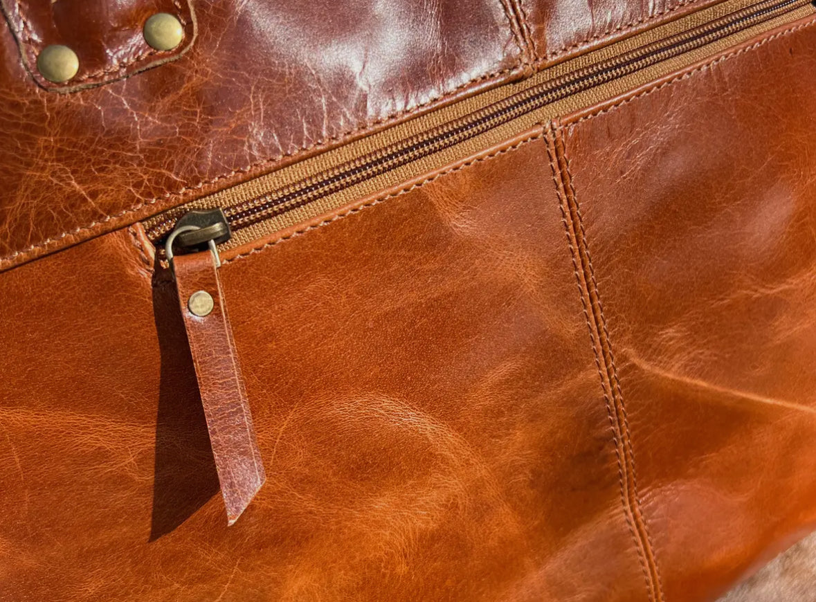 Equestrian Snaffle Bit Leather Bag