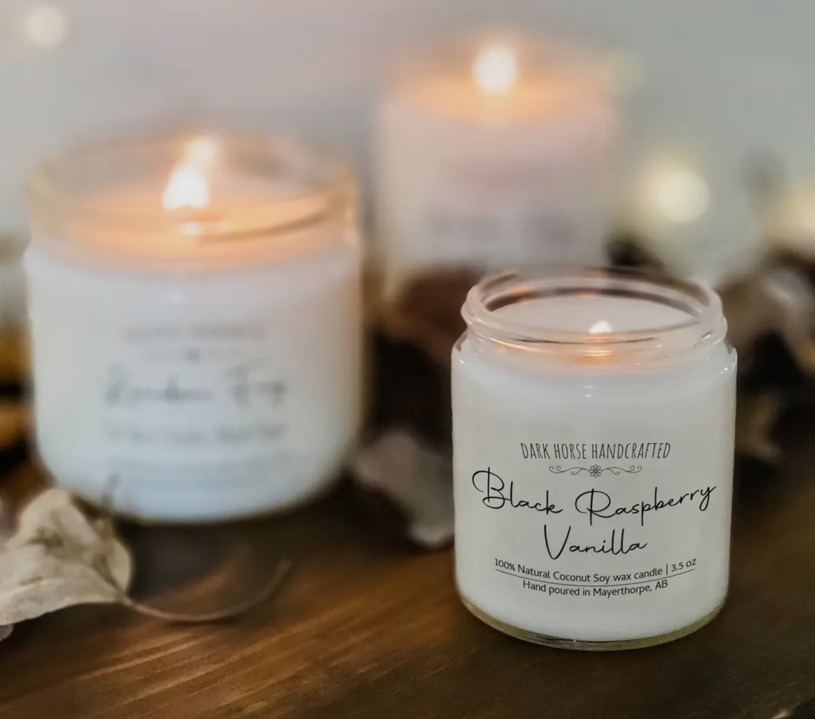 Dark Horse Black Raspberry Vanilla- 100% Natural Coconut Soy Wax Candle