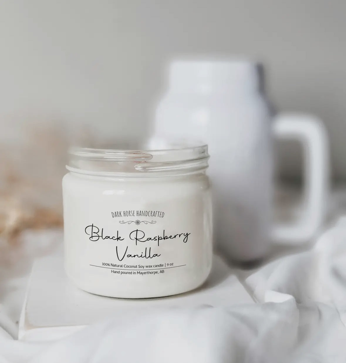 Dark Horse Black Raspberry Vanilla- 100% Natural Coconut Soy Wax Candle